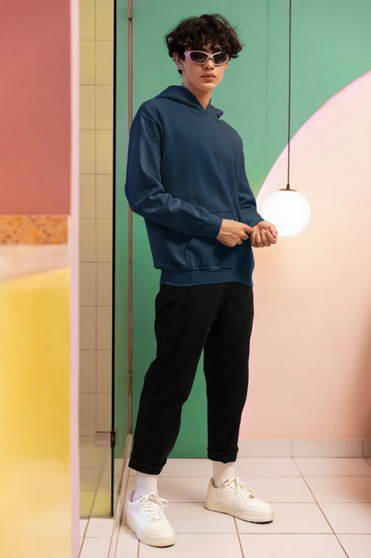 Midnight Drift - Premium Navy Blue Hoodie